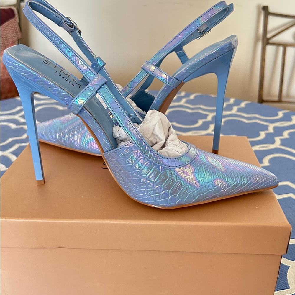 Blue Stiletto Heels